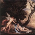 Cupido y Psique, pintor barroco de la corte Anthony van Dyck